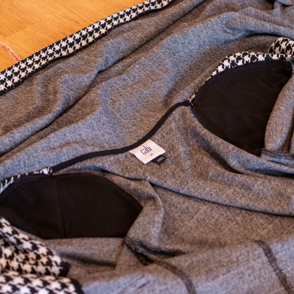 Cabi #3905 Houndstooth Shawl & Blazer // Jacket Size M w/shoulder pads - Picture 12 of 16